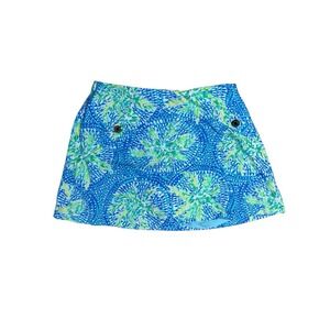 Lilly Pulitzer Blue & Green Printed Skort